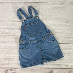 Levi's Girl's Denim Shortall Overalls Size 5/6 XS